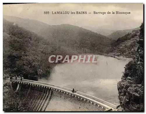 Ansichtskarte AK Electricite Lamalou les Bains Barrage de la Biconque