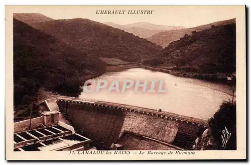 Cartes postales Electricite Lamalou les Bains Le barrage de Biconque