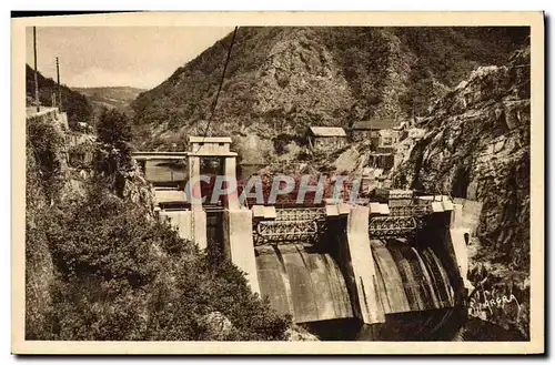 Cartes postales Electricite Vallee de la Truyere Le barrage de la Cadene Les eaux de la Truyere