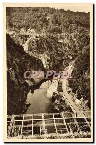 Ansichtskarte AK Electricite Vallee de la Truyere Le barrage de Sarrans La vallee en aval du barrage Au premier p