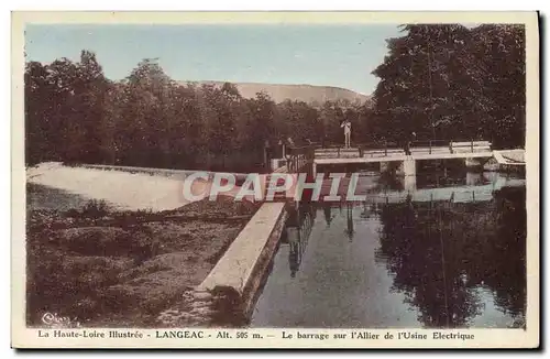 Ansichtskarte AK Electricite Langeac Le barrage sur l&#39Allier de l&#39usine electrique