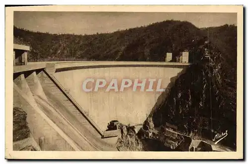 Cartes postales Electricite Gorges de la Haute Dordogne Bort les Orgues Neuvic Ussel Mauriac Mur du barrage