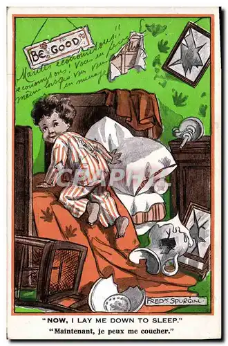 Cartes postales Fantaisie Illustrateur Enfant Now I lay me down to sleep