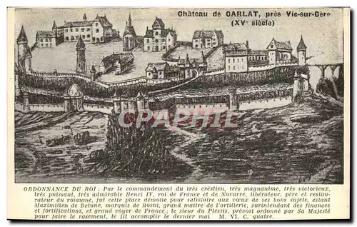 Cartes postales Chateau de Carlat pres Vic sur Cere