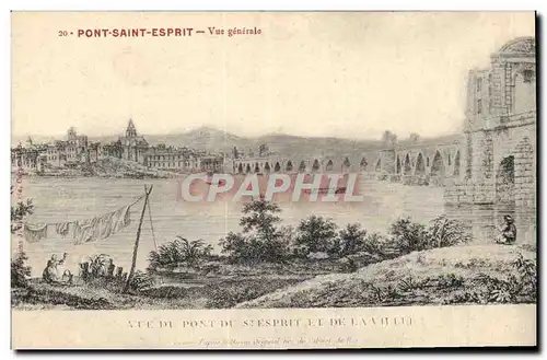 Cartes postales Pont Saint Esprit Vue generale