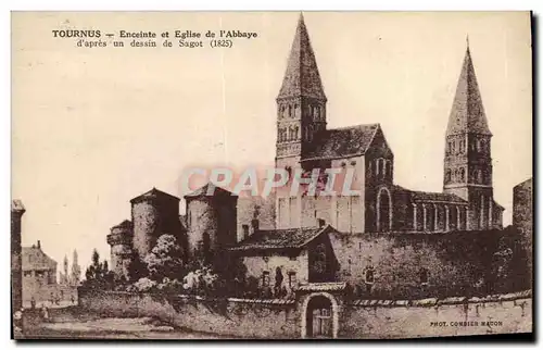 Cartes postales Tournus Enceinte et eglise de l&#39abbaye 125