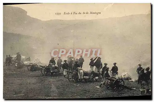 Ansichtskarte AK Militaria Chasseurs Alpins Ecole a feu du 80 de montagne