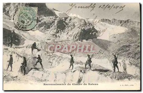 Cartes postales Militaria Chasseurs Alpins Reconnaissance du glacier du Rateau