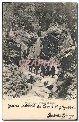 Ansichtskarte AK Militaria Chasseurs Alpins Manoeuvres d&#39hiver Oisans