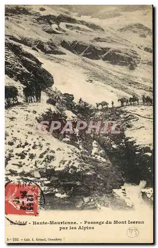 Ansichtskarte AK Militaria Chasseurs Alpins Savoie Haute Maurienne Passage du Mont Iseran par les Alpins