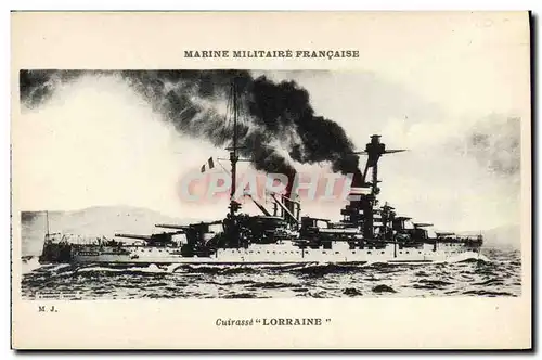 Cartes postales Bateau Cuirasse Lorraine