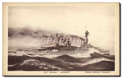 Cartes postales Bateau Cuirasse Lorraine