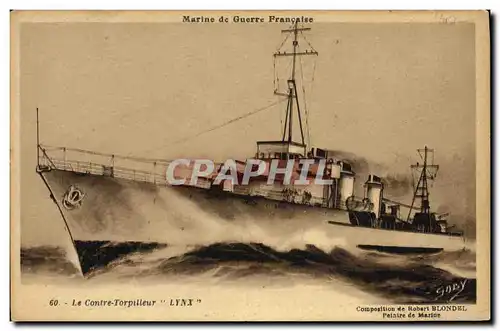 Cartes postales Bateau Le contre torpilleur Lynx