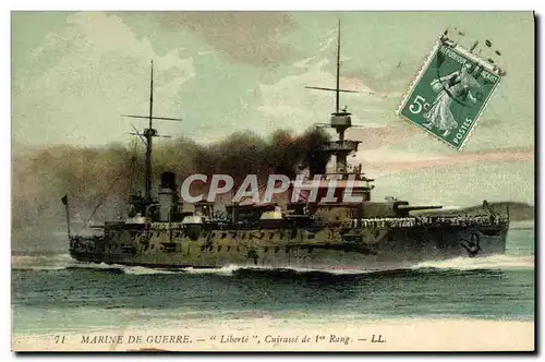 Cartes postales Bateau Liberte Cuirasse de 1er rang