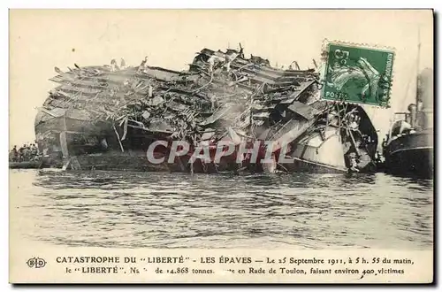 Ansichtskarte AK Bateau Catastrophe du Liberte Les epaves