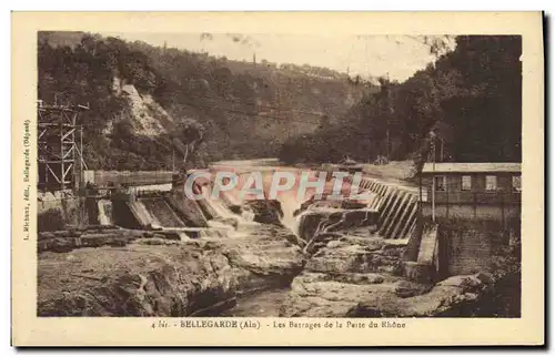 Cartes postales Electricite Bellegarde les barrages de la perte du Rhone