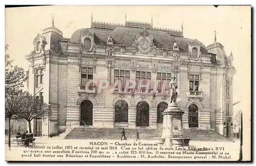 Cartes postales Chambre de Commerce Macon