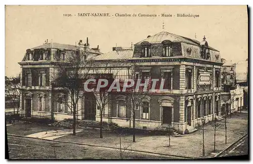 Ansichtskarte AK Chambre de Commerce Musee Bibliotheque Saint Nazaire