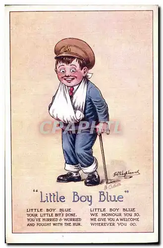 Cartes postales Fantaisie Illustrateur Enfant Little Boy Blue