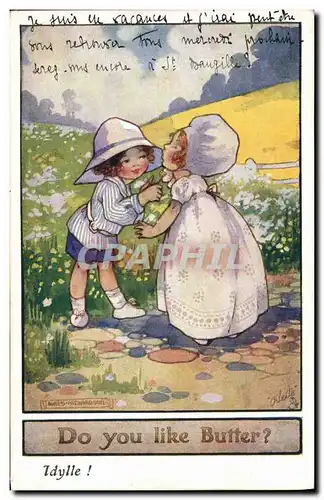 Cartes postales Fantaisie Illustrateur Enfants Do you like butter ?