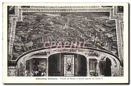 Cartes postales Biblioteca Vaticana Pianta di Roma