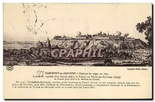 Cartes postales Clermont en Argonne 1654