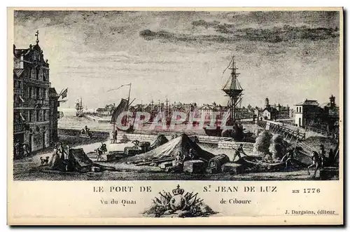 Ansichtskarte AK Le port de St Jean de Luz Vu du quai de Ciboure