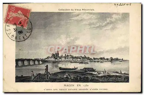 Cartes postales Macon en 1750