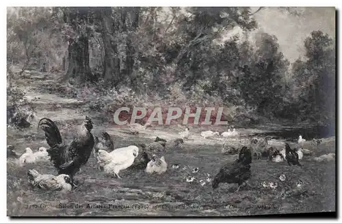 Cartes postales Salon Coqs et poules Paul Colin