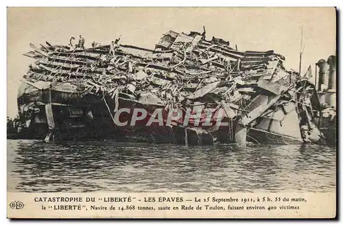 Ansichtskarte AK Bateau Catastrophe du Liberte Les epaves