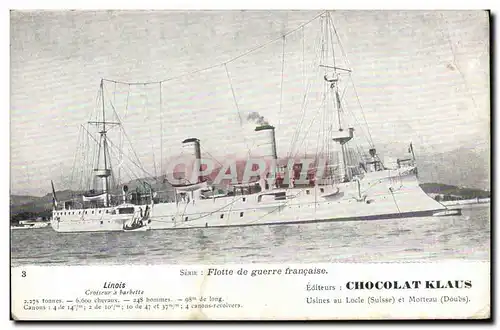 Cartes postales Bateau Linois Croiseur a barbette