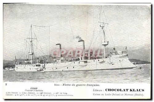 Ansichtskarte AK Bateau Linois Croiseur a barbette