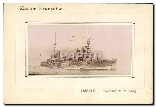 Cartes postales Bateau Liberte Cuirasse de 1er rang