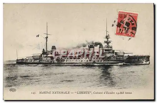 Cartes postales Bateau Liberte Cuirasse d&#39escadre