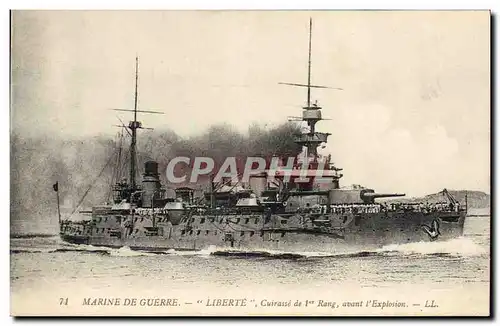 Cartes postales Bateau Liberte Cuirasse de 1er rang avant l&#39explosion