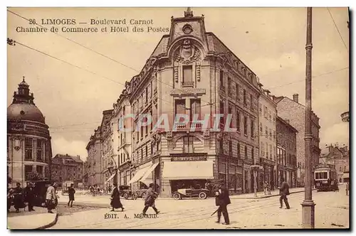 Cartes postales Chambre de Commerce et Hotel des Postes Limoges