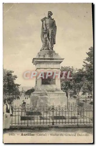 Cartes postales Loterie Aurillac Statue du General Delzons