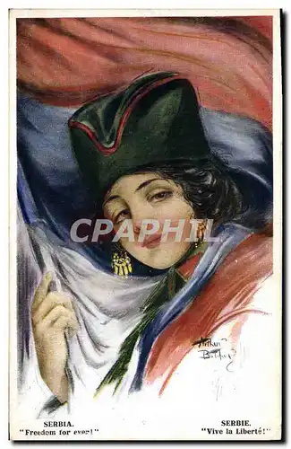 Ansichtskarte AK Fantaisie Illustrateur Serbie Vive la liberte Serbia