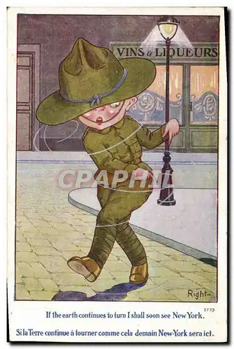 Ansichtskarte AK Fantaisie Illustrateur Enfant Right Militaria Vins et liqueurs New-York