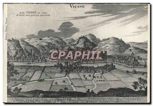 Cartes postales Vienne en 1650