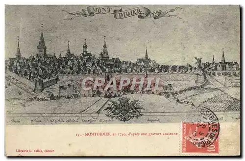 Cartes postales Montdidier en 1740