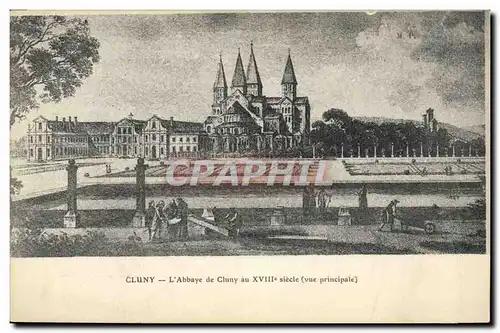 Cartes postales Cluny L&#39abbaye de Cluny au 18eme Vue principale