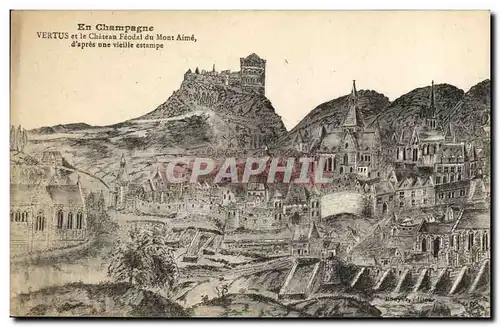 Cartes postales Vertus et le chateau feodal du Mont Aime