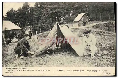 Cartes postales Militaria Chasseurs Alpins