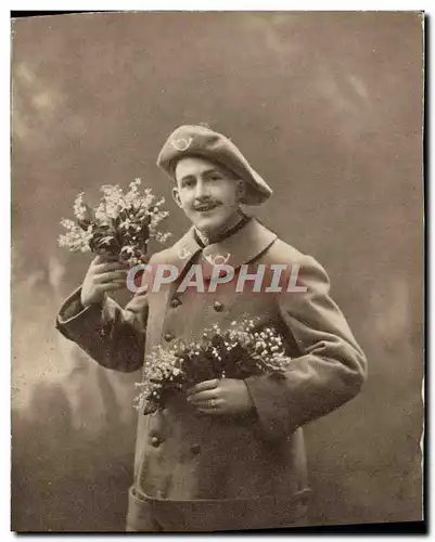 Cartes postales Militaria Chasseurs Alpins Qu&#39il vous porte bonheur