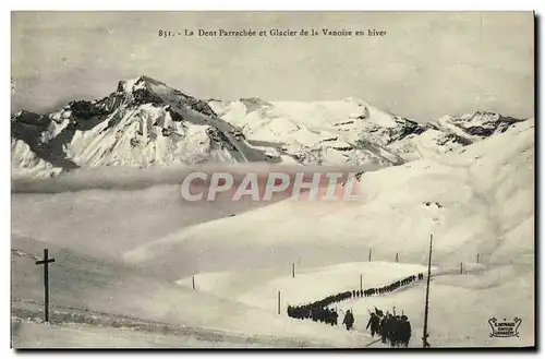 Ansichtskarte AK Militaria Chasseurs Alpins La dent Parrachee et glacier de la Vanoise en hiver