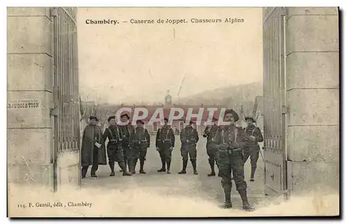 Ansichtskarte AK Militaria Chasseurs Alpins Chambery Caserne de Joppet