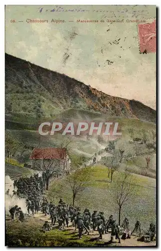 Cartes postales Militaria Chasseurs Alpins Manoeuvres de garnison