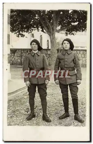 CARTE PHOTO Militaria Chasseurs Alpins (n�2 sur le col)