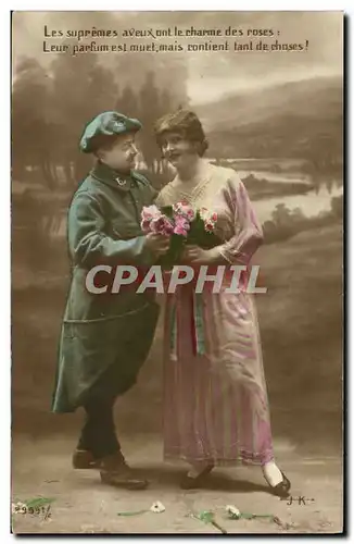 Cartes postales Militaria Chasseurs Alpins Femme